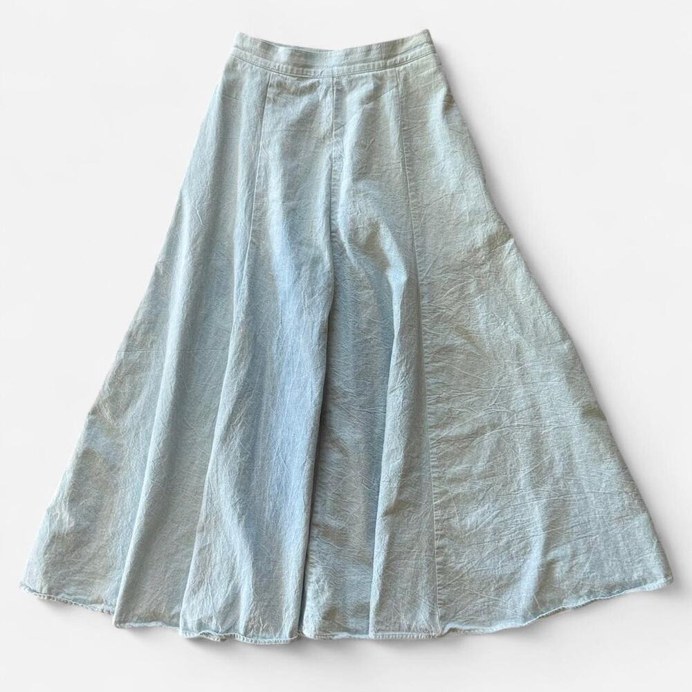 Vintage Blue Diamond L Western Light-Wash Denim Skirt